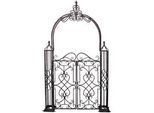 Gardenson Gartenpforte , Schwarz , Metall , 150x245x23.5 cm , Dekoration, Gartendeko