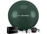 EliteAthlete® Gymnastikball Sitzball Büro ergonomisch mit Anti Burst System - Fitness Yoga Pilates Schwangerschaft - Schwangerschaftsball Fitnessball Yogaball - Yoga Ball inkl. Luftpumpe - Forest 55cm