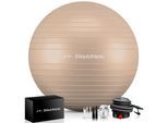 EliteAthlete® Gymnastikball Sitzball Büro ergonomisch mit Anti Burst System - Fitness Yoga Pilates Schwangerschaft - Schwangerschaftsball Fitnessball Yogaball - Yoga Ball inkl. Luftpumpe - Cappu 75cm