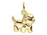 Kettenanhänger JOBO "Anhänger Hund", gold (gelbgold 333), Schmuckanhänger, Damen, Gelbgold 333, Kettenanhänger, 333 Gold
