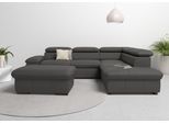 Ecksofa HOME AFFAIRE "Alberto L-Form", braun (mokka), B:272cm H:73cm T:226cm, Luxus-Microfaser Lederoptik (100% Polyester);Luxus-Microfaser weich (9)0% Polyester / 10% Polyamid;Luxus-Microfaser Vintageoptik (100% Polyester);Microfaser Antiklederoptik (100% Polyester), Sofas, Ecksofa, mit Kopfteilverstellung, wahlweise mit Bettfunktion