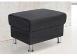 Hocker TRENDMANUFAKTUR "Rondo, Polsterhocker zur Serie, Breite 67 cm, Füße chromfarben", schwarz, B:67cm H:46cm T:53cm, Microfaser PRIMABELLE (100% Polyester);Kunstleder SOFTLUX;Struktur (54% Polyacryl, 46% Polyester);NaturLEDER (echtes Rindsleder) im Sitz, Korpus in Kunstleder SOFTLUX, Hocker, Polsterhocker, Fußhocker wahlweise mit Federkern, in verschiedenen Bezügen bestellbar
