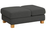 Polsterhocker HOME AFFAIRE "Dundee", grau (anthrazit), B:75cm H:46cm T:109cm, Struktur fein (100% Polyester);Struktur fein (100% Polyester);Luxus-Microfaser Lederoptik (100% Polyester), Hocker, Polsterhocker, mit Klappfunktion - wie ein Sessel nutzbar
