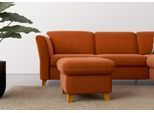 Polsterhocker HOME AFFAIRE "Trelleborg", rosa (kupfer), B:58cm H:48cm T:58cm, 95% Polyester, 5% Polyamid, Hocker, Polsterhocker, mit Cord-Bezug, mit Staufach, inkl. Federkern-Polsterung