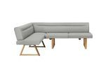 Moderano Eckbank , Eichefarben, Hellgrau, Ecru , Holz, Textil , Wildeiche , massiv , L-Form , 230x170 cm , Fußauswahl, Stoffauswahl, seitenverkehrt erhältlich, in verschiedenen Größen erhältlich , Esszimmer, Bänke, Eckbänke