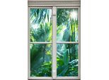 queence Wandsticker »Regenwald« Wandsticker, Wandbild, selbstklebend, 3D, Fenster