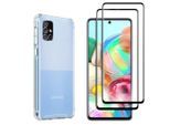 Hülle Samsung Galaxy A71 und 2 schutzfolien - TPU - Transparent