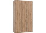 Kleiderschrank WIMEX "New York", braun (plankeneichefarben), B:135cm H:236cm T:58cm, Schränke, Kleiderschrank, in vielen Breiten, 208 oder 236cm hoch