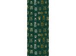 queence Vinyltapete »Insekten gold«, animal print-Fellimitat-Motiv-bedruckt-Reptilienprägung-tropisch, 90x250cm,...