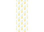queence Vinyltapete »Golden Ananas«, bedruckt-tropisch, 90x250cm, selbstklebend, kinderleichte Anbringung, Sticker