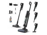PHILIPS Nass-Trocken-Akkusauger "AquaTrio Cordless 7000 Series XW7263/11", schwarz (schwarz, heldengrün), B:25cm H:110cm T:23cm, Akkusauger, 3-in-1-Reinigungslösung, mit automatischem Reinigungssystem