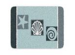 Grund Bidet-Vorleger , Grau , Textil , Muschel , rechteckig , 40x50 cm , Oeko-Tex® Standard 100, Made in Europe , Heimtextilien, Badtextilien, Badematten