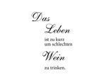 queence Wanddekoobjekt »Leben und Wein«, Stahlschild, Blechschild, Spruch, Witzig, Wanddeko, retro, 20x30cm