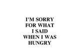 Wanddekoobjekt QUEENCE "I´m sorry for what I said ...", schwarz (schwarz, weiß), B:20cm H:30cm T:0,1cm, Stahl, Wanddekoobjekte, Wanddekoobjekt, Stahlschild, Blechschild, Spruch, Witzig, Wanddeko, retro, 20x30cm