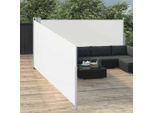vidaXL Ausziehbare Seitenmarkise Creme 100 x 1000 cm