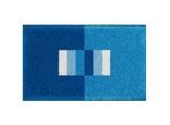 Grund Badematte , Blau , Textil , Streifen , rechteckig , 50x80 cm , Oeko-Tex® Standard 100, Made in Europe , Heimtextilien, Badtextilien, Badematten