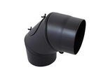 Bertrams ST-Pu Segmentbogen 08SBV-RV-200L Ø 200 mm, 3-tlg, frei verstellbar 0-90°, pulverbeschichtet, schwarz