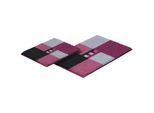 Grund Bademattenset , Beere , Textil , Karo , rechteckig , 40x50 cm , Oeko-Tex® Standard 100, Made in Europe , Heimtextilien, Badtextilien, Badematten