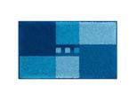 Grund Badematte , Blau , Textil , Karo , rechteckig , 65x115 cm , Oeko-Tex® Standard 100, Made in Europe , Heimtextilien, Badtextilien, Badematten