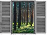 queence Wandtattoo »Wald«, (1 St.), Wandsticker, Wandbild, selbstklebend, 3D, Fenster
