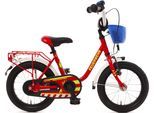 Kinderfahrrad BACHTENKIRCH "14" Feuerwehr" Gr. 25, rot (rot, rot), Fahrräder, Kinder, 25cm, 14 Zoll (35,56cm)
