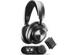 SteelSeries Arctis Nova Pro Wireless Kopfhörer Noise cancelling gaming verdrahtet + kabellos mit Mikrofon - Schwarz