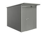Biohort Gerätehaus , Grau , Metall , 180x218x300 cm , Qualität aus Österreich , innenseitige Entriegelungsmöglichkeit, Acrylglas-Oberlichte, Schrauben und Scharniere aus Edelstahl, wartungsfrei, Dachvorsprung, Türe mit Gasdruckfeder, umfangreiche Grundausstattung, regenwasserdicht, 3-fach Verriegelung mit Edelstahl-Drückergarnitur , Gartenzubehör, Geräteschuppen