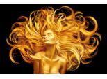 Papermoon Fototapete »GOLDENE FRAU PORTRAIT«