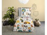 good morning Bettwäsche »Farm«, 100% Baumwolle, 135x200, Reissverschluss, Wendeoptik, Kind, Weiss, Bauer