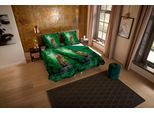 PURE luxury collection Wendebettwäsche »Amazone«, Mikrofaser, 135x200, Pflegeleicht, Reissverschluss, Wendeoptik, Leopard