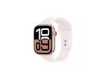 Apple Watch Series 10 GPS + Cellular 46mm - Rose Gold Aluminium Case with Light Blush Sport Band - S/M
