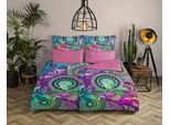 Wendebettwäsche HIP "Axelle", bunt (multi), B/L: 155cm x 220cm, Satin, B/L: 80cm x 80cm, Satin, Obermaterial: 100% Baumwolle, Bettwäsche, Mako-Satin, 135x200, Reißverschluss, Wendeoptik, Mandala, Bunt, Lila