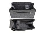 Handtaschen Organizer 30x12x17 cm Filz Tasche Innentasche Taschen Einsatz L Grau