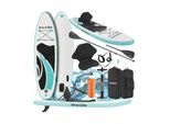 tectake® Stand-Up Paddle Board, 2in1, aus Drop-Stitch Material, Belastbarkeit 200 kg, 288 x 77 x 22,5 cm