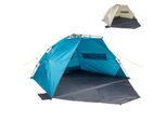 UQUIP Automatik Strandmuschel Speedy XL Strandzelt Reise Wind Sonnen Schutz UV50 Farbe: Petrol/grey