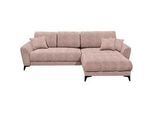 Carryhome Ecksofa , Rot , Textil , L-Form, einmalig seitenverkehrt montierbar , 281x189 cm , Schlafen auf Sitzhöhe, Rücken echt , Wohnzimmer, Sofas & Couches, Wohnlandschaften, Ecksofas mit Schlaffunktion