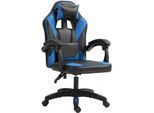 CLP Bürostuhl Orkney I Ergonomischer Gamingstuhl mit Kunstlederbezug I Schreibtischstuhl mit verstellbarer Rückenlehne und Kopfstütze