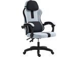 CLP Bürostuhl Miltona mit Stoffbezug I Schreibtischstuhl ergonomisch I Höhenverstellbarer Gamingstuhl mit Kopfpolster und Lendenwirbelpolster