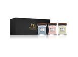 Woodwick Evening Onyx & Solar Ylang & Coastal Sunset Gift Set met een houten lont (gift box) 1 st