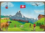queence Metallbild »VACATION«, Schweiz, Blechschilder