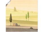 Artland Wandbild »Landschaft in Grün II«, Wiesen & Bäume, (1 St.), als Leinwandbild, Poster in verschied. Grössen