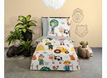 good morning Bettwäsche »Farm«, 100% Baumwolle, 135x200, Reissverschluss, Wendeoptik, Kind, Weiss, Bauer
