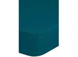 Mid.you Spannleintuch , Petrol , Textil , 90x220 cm , Oeko-Tex® Standard 100 , Rundumgummi, bügelleicht, spielend leicht zu überziehen , Heimtextilien, Bettwäsche & Leintücher, Leintücher, Spannleintücher