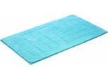 Vossen Badematte »Exclusive«, rutschhemmend beschichtet, fussbodenheizungsgeeignet, Badteppich, Uni-Farben, Karo Muster, Hoch-Tief Effekt, reine Baumwolle