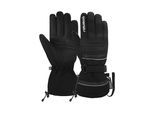 Skihandschuhe REUSCH "Conan R-TEX XT", Damen, Gr. 8,5, schwarz-weiß (schwarz, weiß), 86% Polyester, 10% Ziegenleder, 4% Lederimitat, Handschuhe, mit wasser- und winddichter Membran
