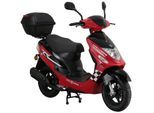 Alpha Motors Mofaroller CityLeader 50 ccm 25 kmh EURO 5 rot inkl. Topcase