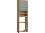 Waschmaschinenumbauschrank INOSIGN "Siena, Breite 63cm, für Waschmaschine & Trockner, 2 Türen, MDF-Front", grün (artisan eiche nb, salbei nb), B:63cm H:191cm T:24cm, Schränke, in verschiedenen Farben, Überbauschrank, Umbauschrank, Badschrank