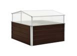 vidaXL Gewächshaus Braun 100 x 100 x 85 cm Verzinkter Stahl