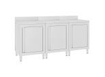 vidaXL Arbeitsschrank 180x60x96 cm Edelstahl