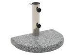 vidaXL Sonnenschirmständer Granit 10 kg Gebogen Grau